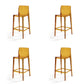 Contemporary Acrylic Armless Low Back Bar Stool with Footrest