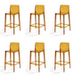 Contemporary Acrylic Armless Low Back Bar Stool with Footrest