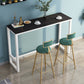 Matte Finish Rectangle Pub Table with Metal Frame for Living Room