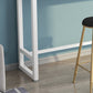 Matte Finish Rectangle Pub Table with Metal Frame for Living Room
