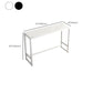 Matte Finish Rectangle Pub Table with Metal Frame for Living Room