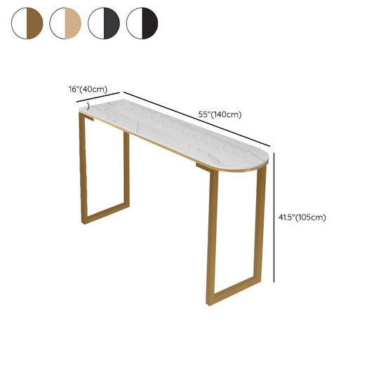 Eigentijdse vrije vorm balktafel met metalen basis voor woonkamer