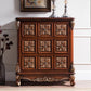 Traditional Wooden Storage Chest Home Vertical Chest with 3 Drawers