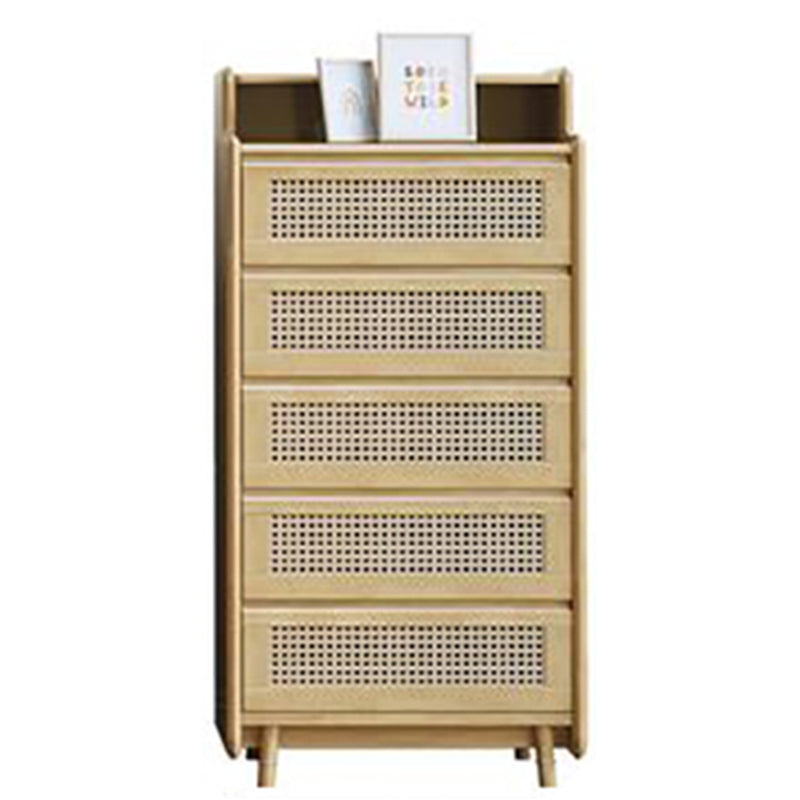 Modern Storage Chest Solid Wood Storage Chest Dresser with 3/4/5 Drawers Natural 5 Clearhalo 'Bedroom Furniture' 'Dressers & Chests' 'dressers_chests' 'furn' 'furn_dressers_chests' 'Furniture' 7816242
