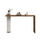 Contemporary Wooden Console Accent Table with Acrylic Bracket for Hall