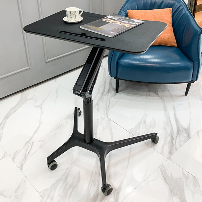 Scrivania in piedi a forma di rettangolare regolabile con gambe in alluminio