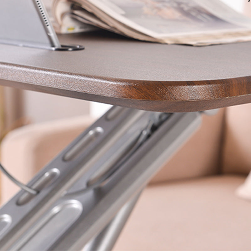 Scrivania in piedi a forma di rettangolare regolabile con gambe in alluminio