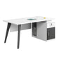 Rectangular Shaped Office Desk Wood with 1 Drawer in Brown/Black Black White Clearhalo 'furn' 'furn_office_desk' 'Furniture' 'Office Desks' 'Office Furniture' 'office_desk' 7816468