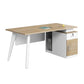 Rectangular Shaped Office Desk Wood with 1 Drawer in Brown/Black Oak Clearhalo 'furn' 'furn_office_desk' 'Furniture' 'Office Desks' 'Office Furniture' 'office_desk' 7816473