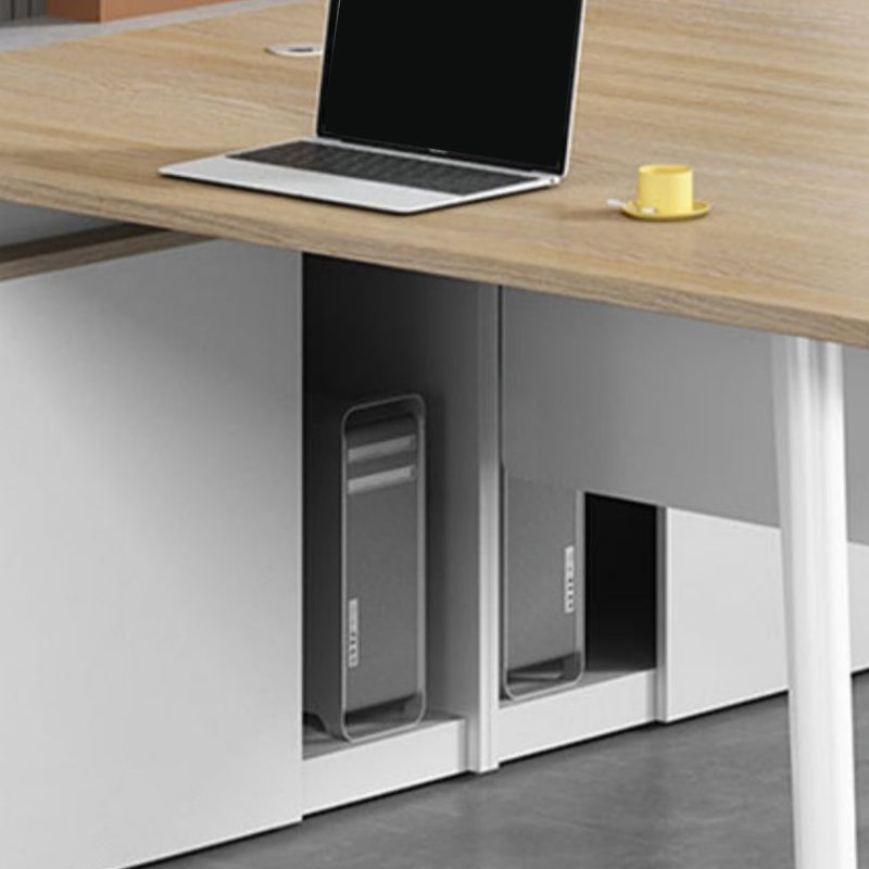 Rectangular Shaped Office Desk Wood with 1 Drawer in Brown/Black Clearhalo 'furn' 'furn_office_desk' 'Furniture' 'Office Desks' 'Office Furniture' 'office_desk' 7816476