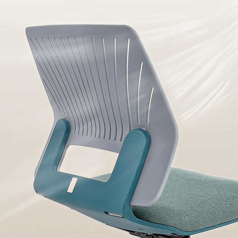 Modern Green Slide Office Chair Adjustable Seat Height with Wheels