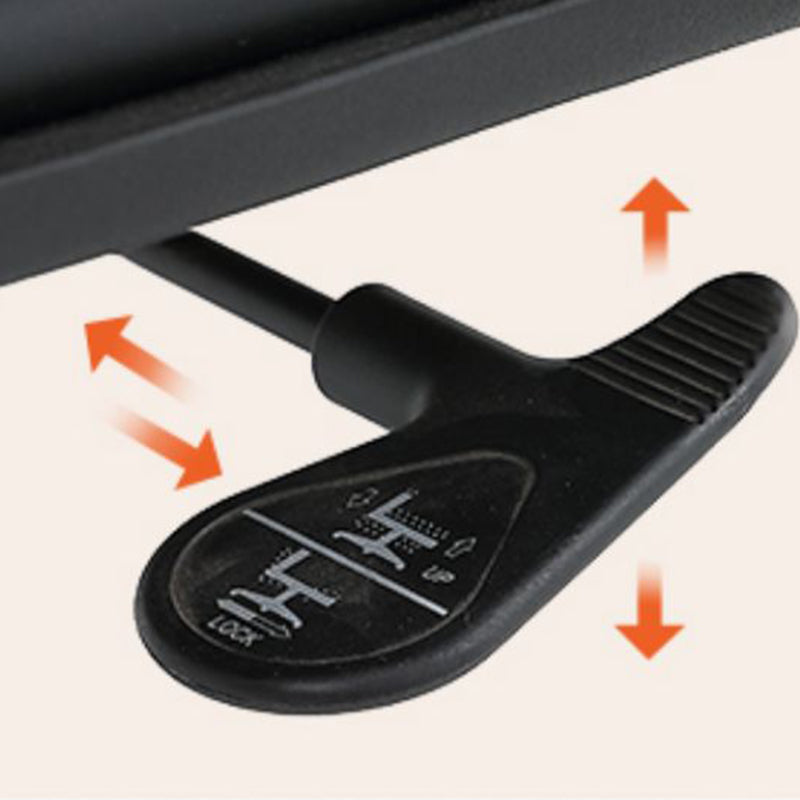 Black Modern Leather Office Chair Adjustable Seat Height Fixed Arms with Wheels Clearhalo 'furn' 'furn_office_chair' 'Furniture' 'Office Chairs' 'Office Furniture' 'office_chair' 7816522