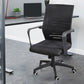 Modern Office Chair Adjustable Seat Height Fixed Arms with Wheels