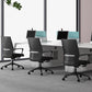 Modern Office Chair Adjustable Seat Height Fixed Arms with Wheels