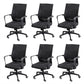 Modern Office Chair Adjustable Seat Height Fixed Arms with Wheels