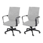 Modern Office Chair Adjustable Seat Height Fixed Arms with Wheels