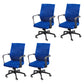 Modern Office Chair Adjustable Seat Height Fixed Arms with Wheels