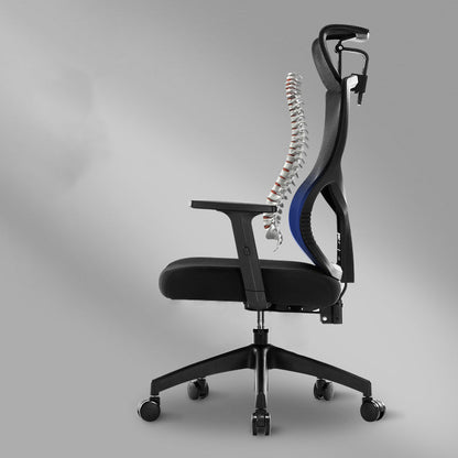 Zwarte moderne schuifstoel Verstelbare stoelhoogte Vaste armen met wielen