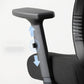 Zwarte moderne schuifstoel Verstelbare stoelhoogte Vaste armen met wielen