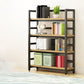 Modern Black Open Back Shelf Bookkast planken opgenomen voor thuiskantoor