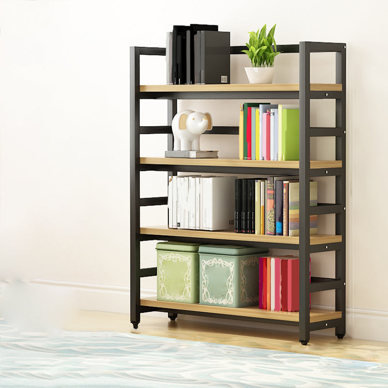 Modern Black Open Back Shelf Bookkast planken opgenomen voor thuiskantoor