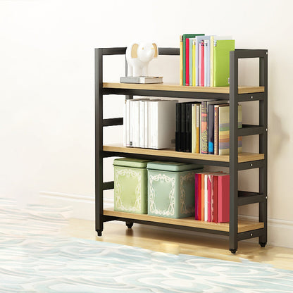 Modern Black Open Back Shelf Bookkast planken opgenomen voor thuiskantoor