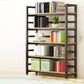 Modern Black Open Back Shelf Bookkast planken opgenomen voor thuiskantoor