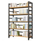 Modern Black Open Back Shelf Bookkast planken opgenomen voor thuiskantoor