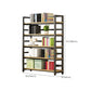 Modern Black Open Back Shelf Bookkast planken opgenomen voor thuiskantoor