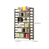 Modern Black Open Back Shelf Bookkast planken opgenomen voor thuiskantoor