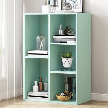 Standard Engineered Wood Bookcase Contemporary Closed Back Bookshelf 19.7"L x 9.4"W x 31.5"H Green Clearhalo 'Bookcases' 'furn' 'furn_bookcases' 'Furniture' 'Office Furniture' 7817045