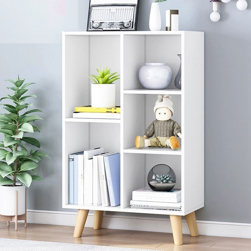 Standard Engineered Wood Bookcase Contemporary Closed Back Bookshelf 19.7"L x 9.4"W x 36.2"H White Clearhalo 'Bookcases' 'furn' 'furn_bookcases' 'Furniture' 'Office Furniture' 7817047