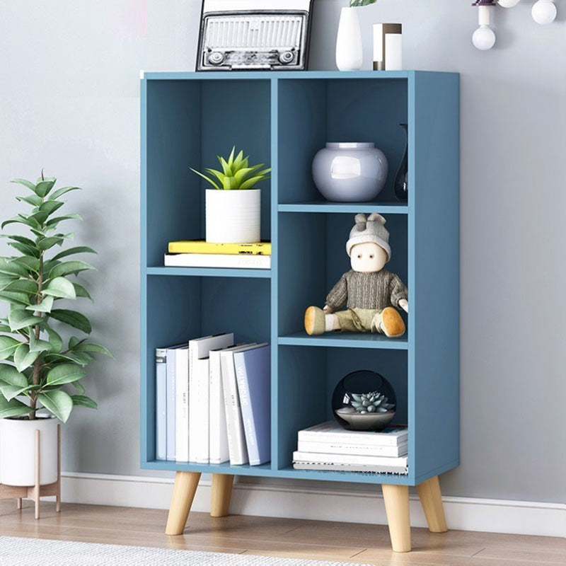 Standard Engineered Wood Bookcase Contemporary Closed Back Bookshelf 19.7"L x 9.4"W x 36.2"H Blue Clearhalo 'Bookcases' 'furn' 'furn_bookcases' 'Furniture' 'Office Furniture' 7817049