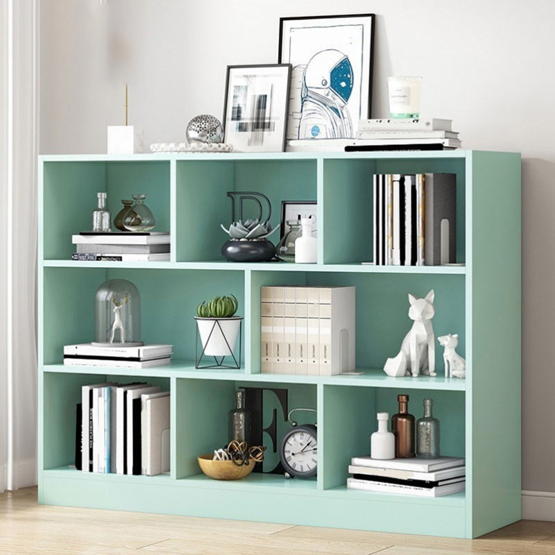 Standard Engineered Wood Bookcase Contemporary Closed Back Bookshelf 39.4"L x 9.4"W x 40.9"H Green Clearhalo 'Bookcases' 'furn' 'furn_bookcases' 'Furniture' 'Office Furniture' 7817057