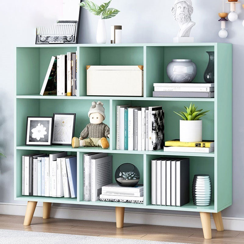 Standard Engineered Wood Bookcase Contemporary Closed Back Bookshelf 39.4"L x 9.4"W x 42.1"H Green Clearhalo 'Bookcases' 'furn' 'furn_bookcases' 'Furniture' 'Office Furniture' 7817065