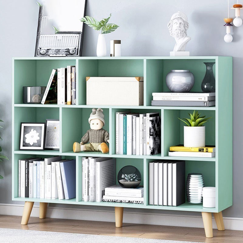 Standard Engineered Wood Bookcase Contemporary Closed Back Bookshelf 47.2"L x 9.4"W x 42.1"H Green Clearhalo 'Bookcases' 'furn' 'furn_bookcases' 'Furniture' 'Office Furniture' 7817069