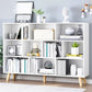 Standard Engineered Wood Bookcase Contemporary Closed Back Bookshelf 55.1"L x 9.4"W x 42.1"H White Clearhalo 'Bookcases' 'furn' 'furn_bookcases' 'Furniture' 'Office Furniture' 7817071