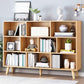 Standard Engineered Wood Bookcase Contemporary Closed Back Bookshelf 55.1"L x 9.4"W x 42.1"H Natural Clearhalo 'Bookcases' 'furn' 'furn_bookcases' 'Furniture' 'Office Furniture' 7817073