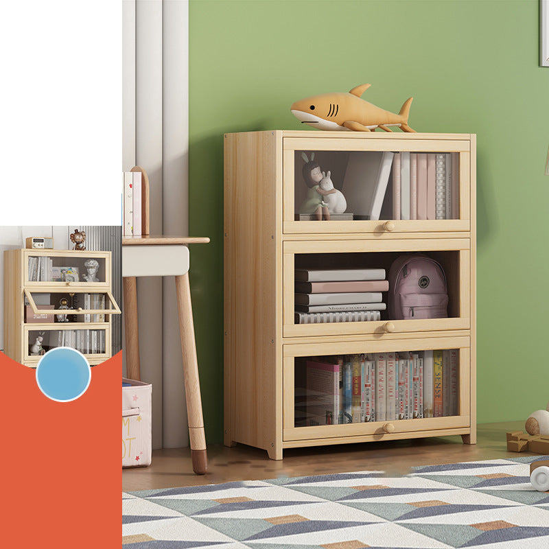 Contemporary Bookshelf Standard Wooden Closed Back Bookcase with Shelves 20"L x 11"W x 40"H Drawer Not Included Clearhalo 'Bookcases' 'furn' 'furn_bookcases' 'Furniture' 'Office Furniture' 7817083
