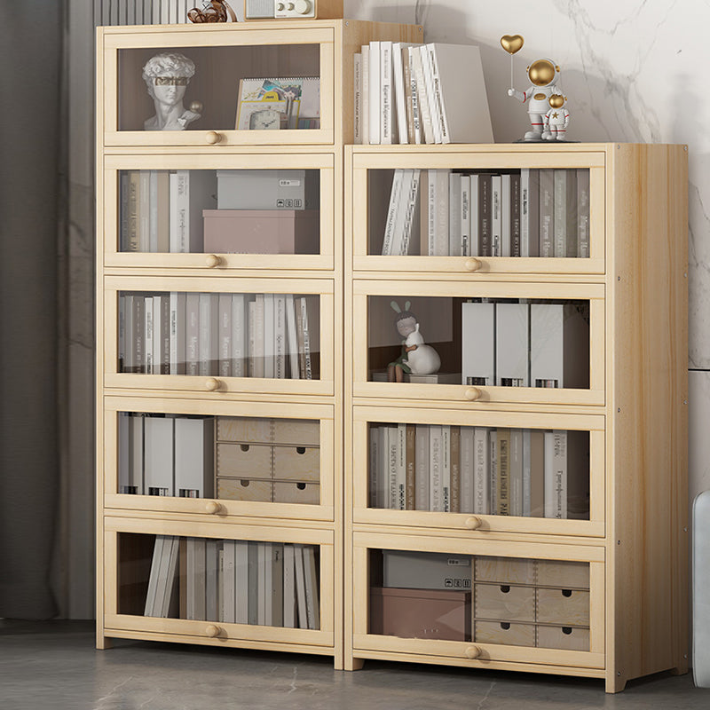 Contemporary Bookshelf Standard Wooden Closed Back Bookcase with Shelves Clearhalo 'Bookcases' 'furn' 'furn_bookcases' 'Furniture' 'Office Furniture' 7817084