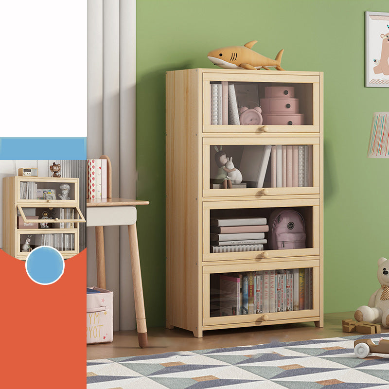 Contemporary Bookshelf Standard Wooden Closed Back Bookcase with Shelves 20"L x 11"W x 53"H Drawer Not Included Clearhalo 'Bookcases' 'furn' 'furn_bookcases' 'Furniture' 'Office Furniture' 7817089
