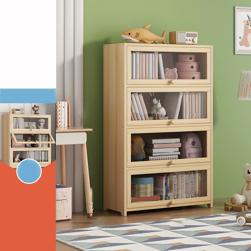 Contemporary Bookshelf Standard Wooden Closed Back Bookcase with Shelves 28"L x 11"W x 53"H Drawer Not Included Clearhalo 'Bookcases' 'furn' 'furn_bookcases' 'Furniture' 'Office Furniture' 7817090