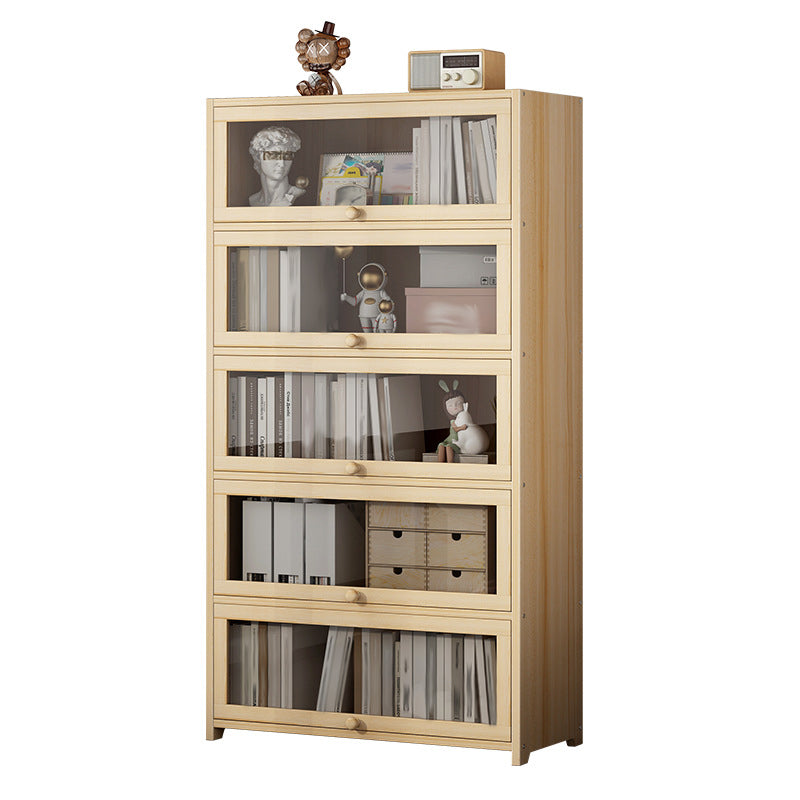 Contemporary Bookshelf Standard Wooden Closed Back Bookcase with Shelves Clearhalo 'Bookcases' 'furn' 'furn_bookcases' 'Furniture' 'Office Furniture' 7817091
