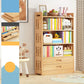 Contemporary Bookshelf Standard Wooden Closed Back Bookcase with Shelves 27.6"L x 9.8"W x 53.5"H 2 Clearhalo 'Bookcases' 'furn' 'furn_bookcases' 'Furniture' 'Office Furniture' 7817097