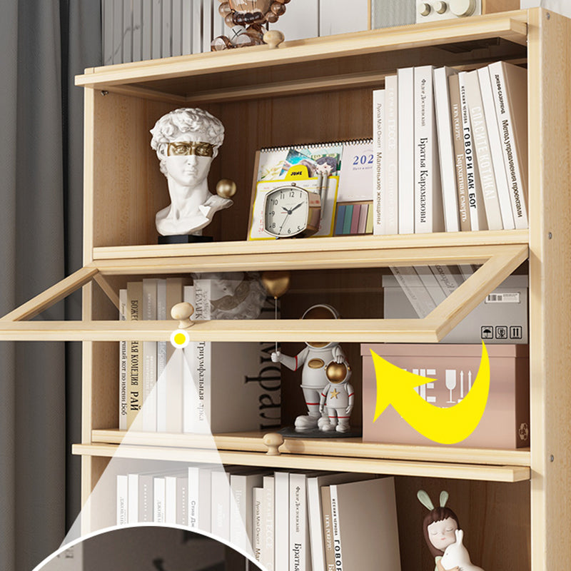 Contemporary Bookshelf Standard Wooden Closed Back Bookcase with Shelves Clearhalo 'Bookcases' 'furn' 'furn_bookcases' 'Furniture' 'Office Furniture' 7817098