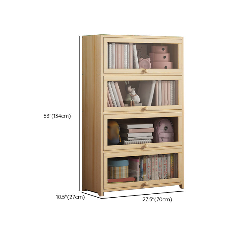 Contemporary Bookshelf Standard Wooden Closed Back Bookcase with Shelves Clearhalo 'Bookcases' 'furn' 'furn_bookcases' 'Furniture' 'Office Furniture' 7817118