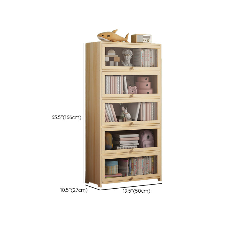 Contemporary Bookshelf Standard Wooden Closed Back Bookcase with Shelves Clearhalo 'Bookcases' 'furn' 'furn_bookcases' 'Furniture' 'Office Furniture' 7817120