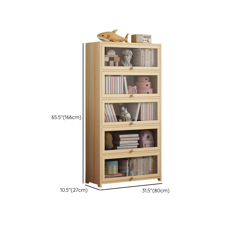 Contemporary Bookshelf Standard Wooden Closed Back Bookcase with Shelves Clearhalo 'Bookcases' 'furn' 'furn_bookcases' 'Furniture' 'Office Furniture' 7817122
