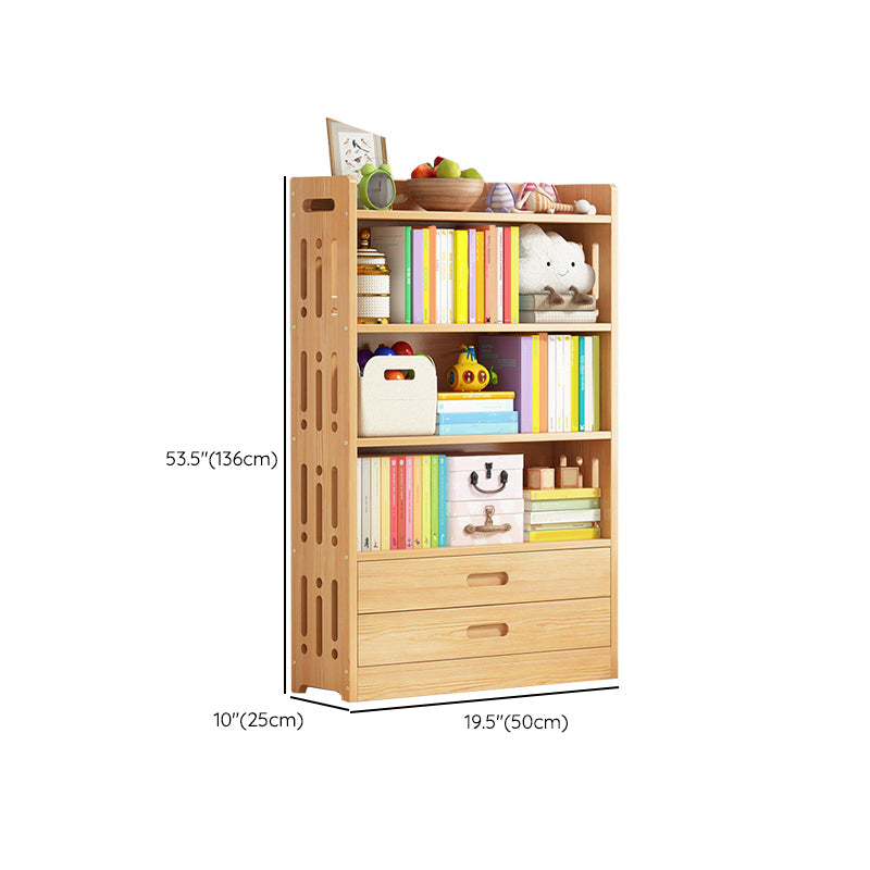 Contemporary Bookshelf Standard Wooden Closed Back Bookcase with Shelves Clearhalo 'Bookcases' 'furn' 'furn_bookcases' 'Furniture' 'Office Furniture' 7817123