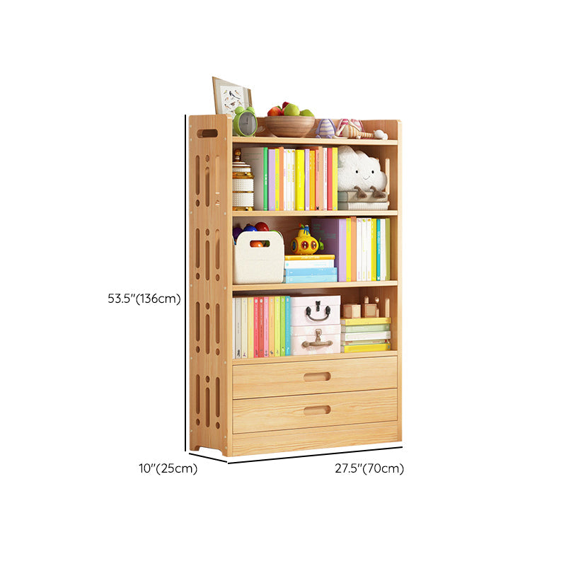 Contemporary Bookshelf Standard Wooden Closed Back Bookcase with Shelves Clearhalo 'Bookcases' 'furn' 'furn_bookcases' 'Furniture' 'Office Furniture' 7817125